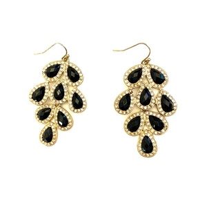 Black and White Chandelier Earrings